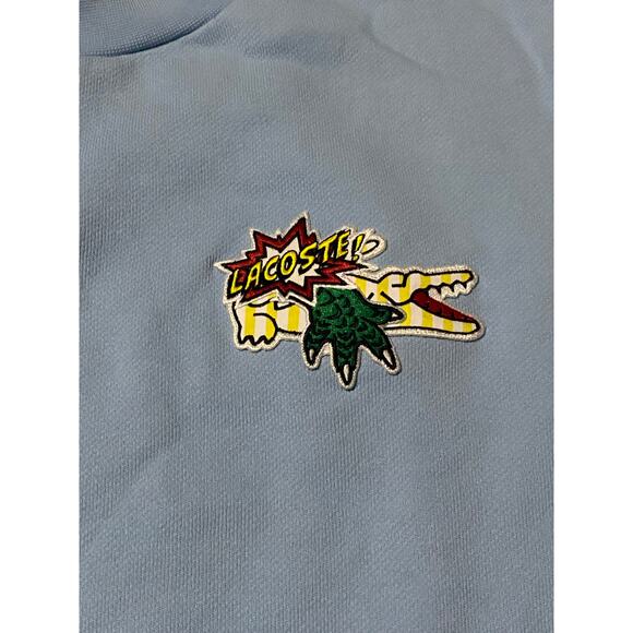 Lacoste Made In France Light Blue Pop Art Crocodile Sweatshirt / XL - Picture 2 of 6